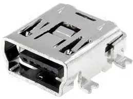 Gniazdo USB B mini montażowe kątowe SMD 5-pin