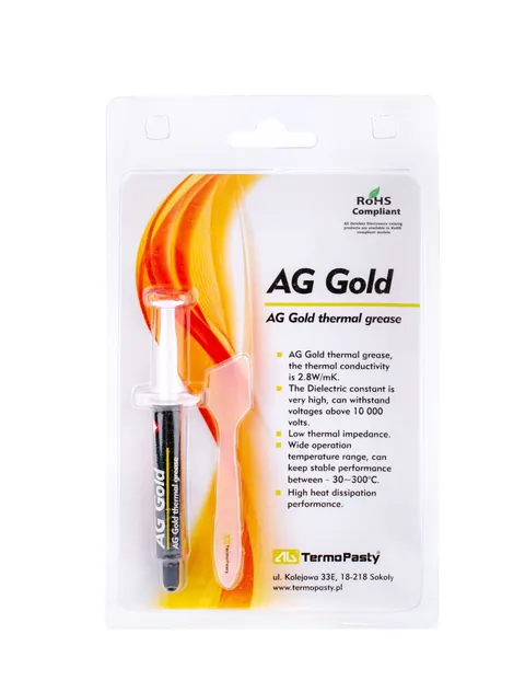 Pasta termoprzewodząca (AG gold), opakowanie 3g