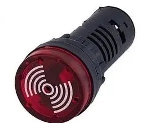 AD16-22SM 220VAC kontrolka migająca czerwona + buzer 230Vac/dc
