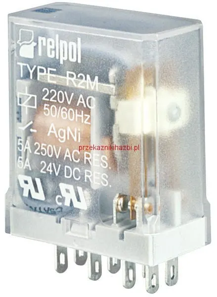 R2M-2012-23-5024 przekaźnik elektromagnetyczny DPDT, zas. 24Vac