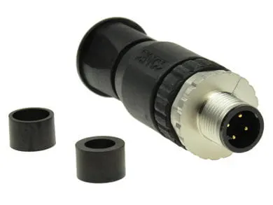 43-00100 wtyk prosty na przewód seria M12; 4 pin