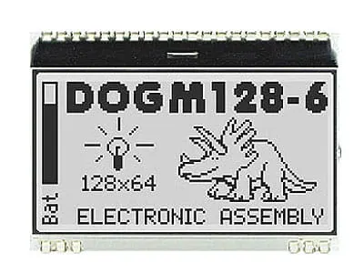 EA DOGM128W-6 wyświetlacz graficzny LCD, rozdzielczość 128x64