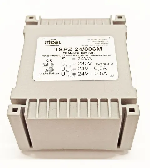 TSPZ 24/006M transformator sieciowy do druku 2 x 24V / 500mA