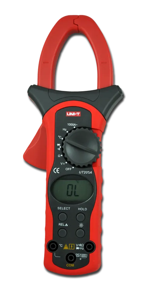 UT205A miernik cęgowy 600Vac/dc, 1000Vac, 40MΩ, 10MHz