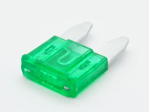Bezpiecznik samochodowy nożowy 30A / 32V MINI (zielony)