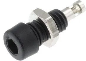 PJ224M5 gniazdo bananowe na panel 2mm 10A / 60V; czarny