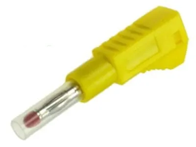 Wtyk bananowy na przewód bezpieczny 4mm 32A; 600V żółty