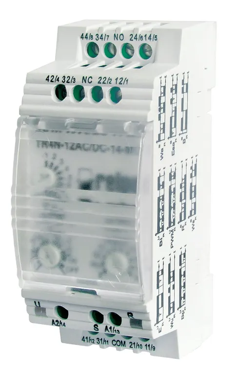 TR4N-24AC/DC-14M; przekaźnik czasowy; 1s - 10dni; 4PDT, zas. 24Vac/dc