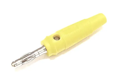 BUELA30 wtyk bananowy na przewód 60V / 30A żółty