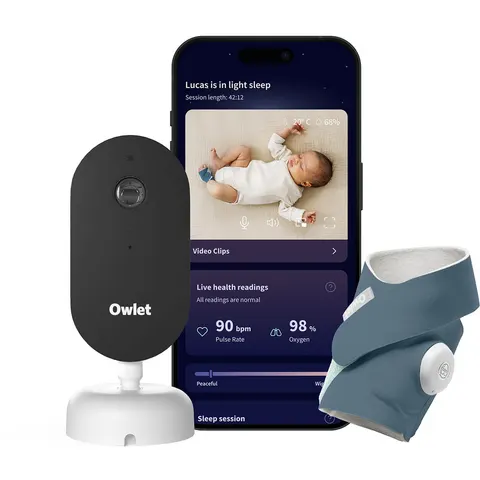 Owlet Dream Duo - Bedtime Blue - Zestaw inteligentnych skarpet i kamery