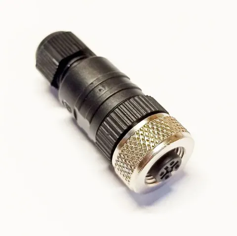 RKC4/7 gniazdo proste na przewód seria M12; 4 pin
