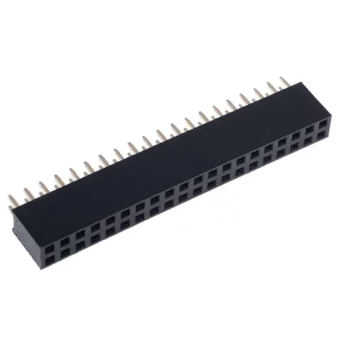 ZL262-40DG gniazdo dwurzędowe proste 2x20pin; wysokość 8,50; raster 2,54