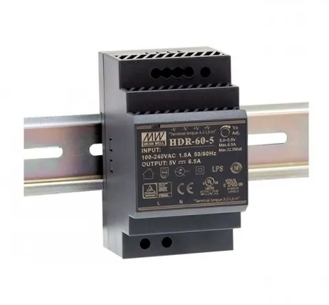 Zasilacz impulsowy 2,5A 24VDC 60W jednowyjściowy HDR-60-24