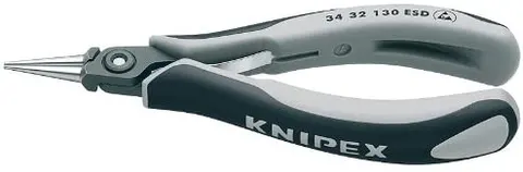 3432130ESD szczypce okrągłe proste; antystatyczne Knipex