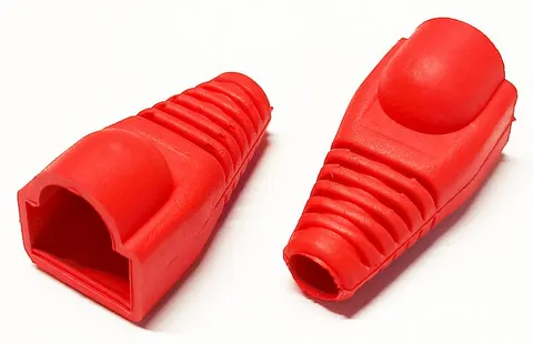Odgiętka wtyku RJ45 8p8c czerwona