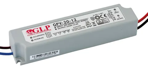 GPV-20-12 wodoszczelny zasilacz impulsowy do LED 12V / 2A; IP67