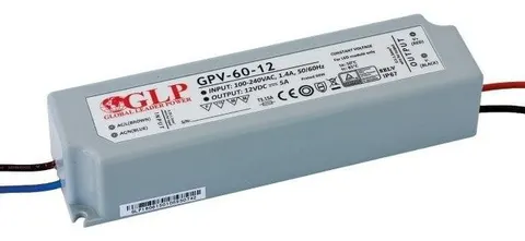 GPV-60-12 wodoszczelny zasilacz impulsowy do LED 12V / 5A; IP67