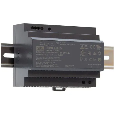 HDR-150-12 zasilacz impulsowy na szynę DIN 12V / 11,3A / 150W