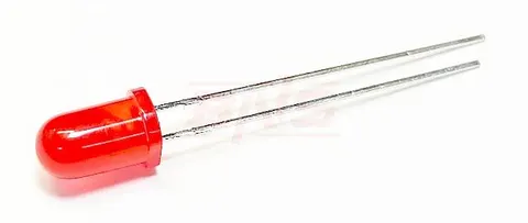L-513SRC dioda LED 5mm czerwona dyfuzyjna, jasność 50mcd