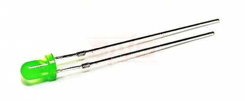 OLZ.3c060 dioda LED 3mm zielona 350-650mcd, dwukierunkowa