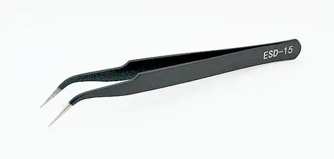 HY-TP-1 antystatyczna pęseta zagięta, długość 121mm