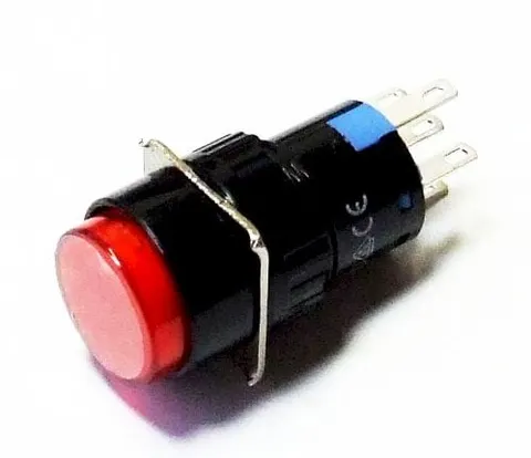 LAS1-AY-11Z/R/24V przełącznik stabilny, podświetlany czerwony ON-ON; 24V