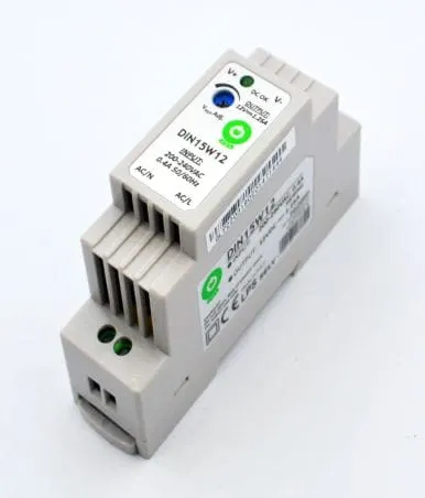 DIN15W12 zasilacz impulsowy na szynę DIN 12V / 1,25A /15W