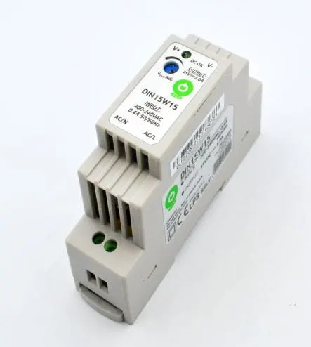 DIN15W15 zasilacz impulsowy na szynę DIN 15V / 1A / 15W