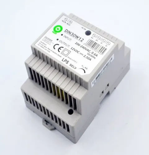 DIN30W12 zasilacz impulsowy na szynę DIN 12V / 2,5A / 30W