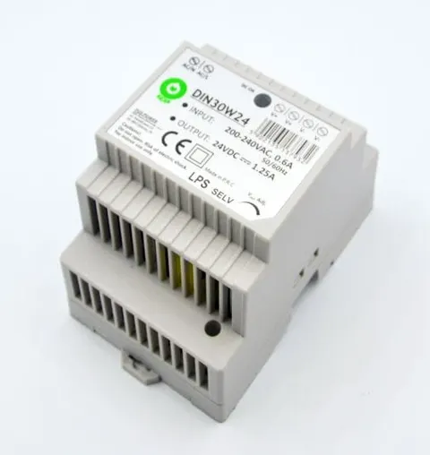 DIN30W24 zasilacz impulsowy na szynę DIN 24V / 1,25A / 30W