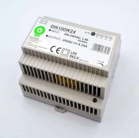 DIN100W24 zasilacz impulsowy na szynę DIN 24V / 4,15A / 100W