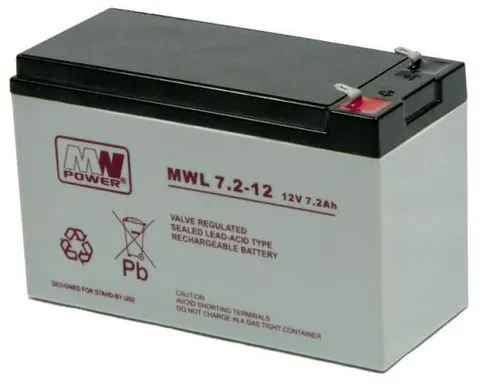 MWL 7,2-12 akumulator żelowy AGM 12V / 7,2Ah