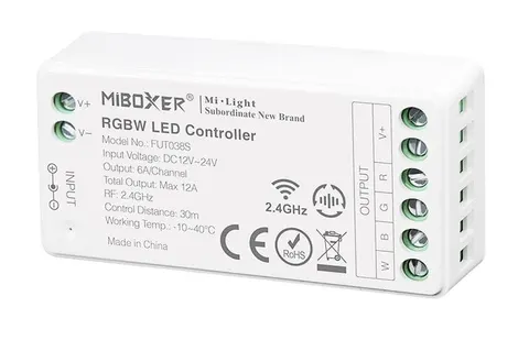 FUT038s kontroler LED RGBW, zasilanie 12-24Vdc / 12A