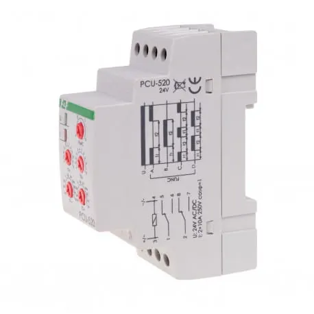 PCU-520-24V przekaźnik czasowy 0,1s - 576h, zasilanie 24V ac/dc