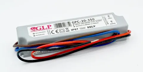 GPC-20-350 wodoszczelny zasilacz impulsowy do LED 9-48V / 350mA
