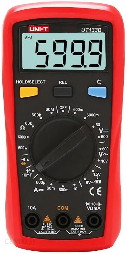 UT133B uniwersalny miernik cyfrowy 600V, 10A, 60M, 9,9mF