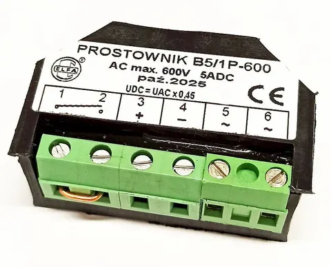 B5-1P/600 układ prostujący jednopołówkowy 5A / 600V