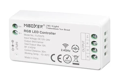 FUT037s kontroler taśmy LED RGB, zasilanie 12-24Vdc / 12A