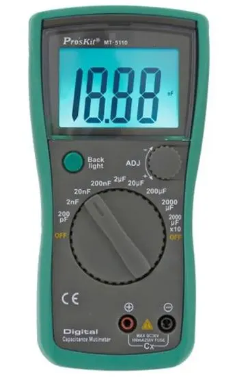 MT5110 miernik pojemności kondensatorów 200pF - 20mF