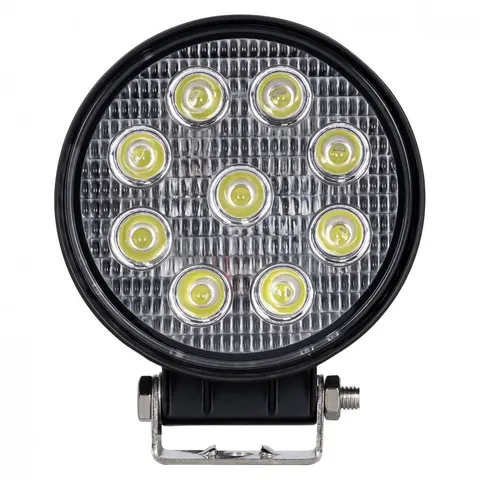 Lampa robocza 9x LED okrągła, mocowanie na śrubę