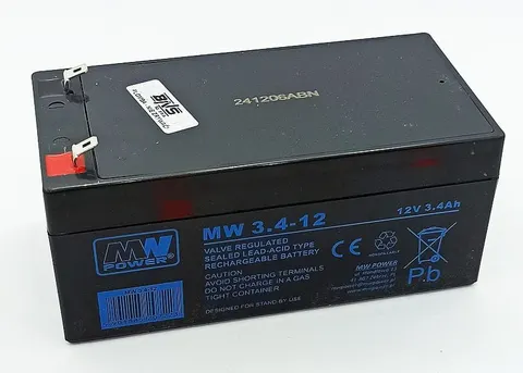 MW 3,4-12 akumulator żelowy AGM 12V / 3,4Ah
