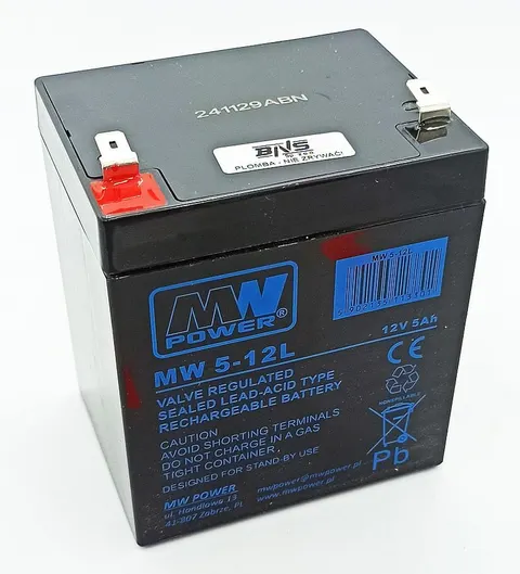 MW 5-12L akumulator żelowy AGM 12V / 5Ah