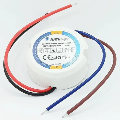 RPSW 45W zasilacz impulsowy dopuszkowy 12V / 3,75A / 45W, IP67