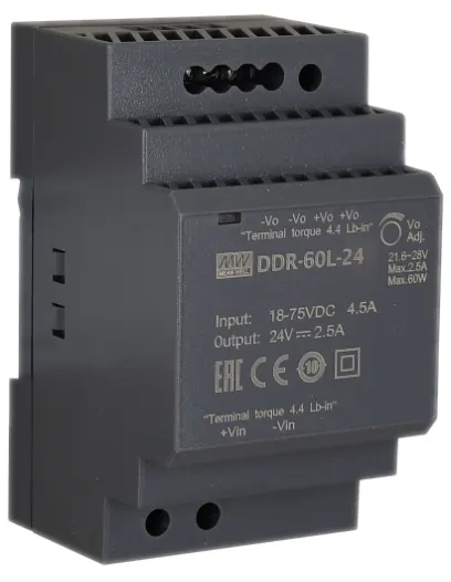 DDR-60L-24 przetwornica DC/DC, wyjście 24V / 2,5A