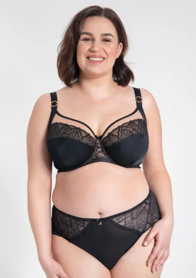 Samanta - Biustonosz Amelia A910 czarny miękki 70J