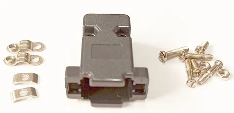 DB09 obudowa plastikowa skręcana D-SUB 9-pin czarna