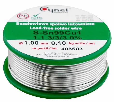 Cyna 1,00mm (szpulka 100g) bezołowiowa Sn99,3Cu0,7