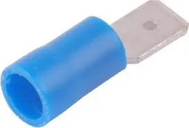 Konektor izolowany męski niebieski 6,3x0,8mm