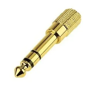 Adapter, przejściówka Jack 6,3mm wtyk / Jack 3,5mm gniazdo ZŁOTY