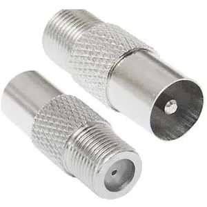 Adapter, przejściówka gniazdo F / wtyk TV antenowy